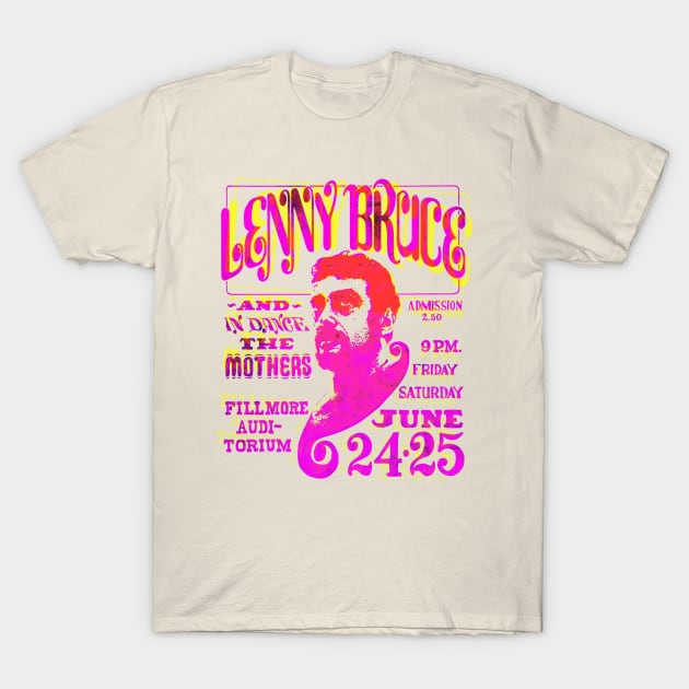 lenny bruce offset graphic T-Shirt by HAPPY TRIP PRESS